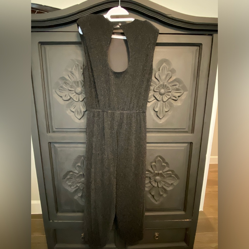 SSYS-Black Sleeveless Jumpsuit with Shimmer NWOT Size Medium - Picture 6 of 16